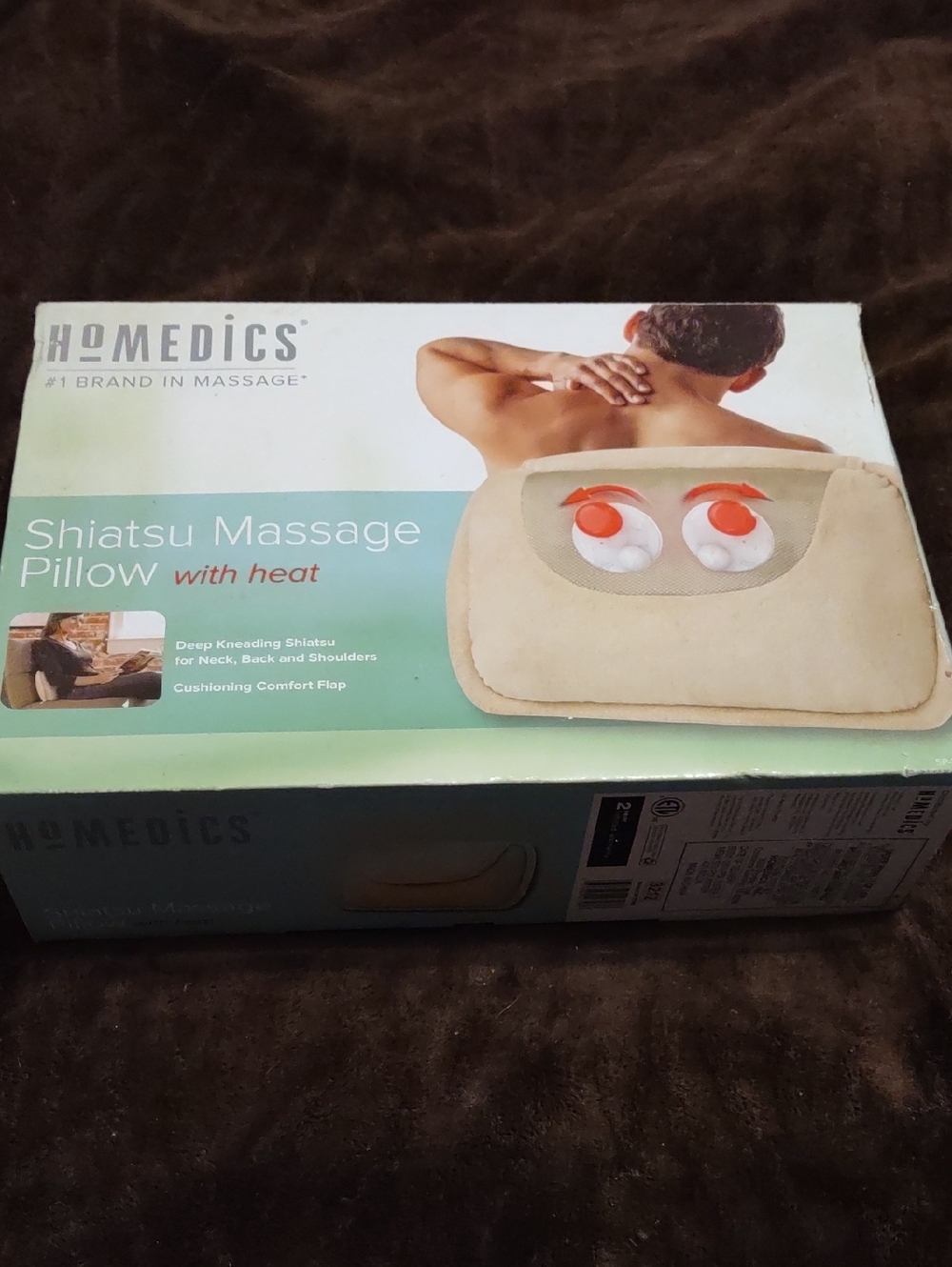 NEW HOMEDICS SHIATSU MASSAGE PILLOW WITH HEAT